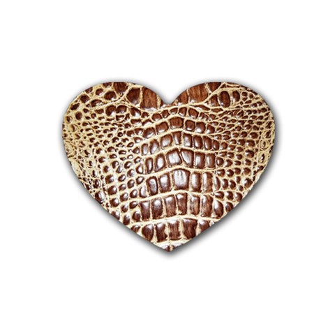 Ll Alligator Macro Rubber Coaster (Heart) from ArtsNow.com Front