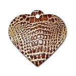 Ll Alligator Macro Dog Tag Heart (One Side)