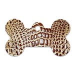 Ll Alligator Macro Dog Tag Bone (Two Sides)