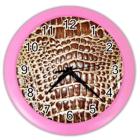 Ll Alligator Macro Color Wall Clock from ArtsNow.com Front