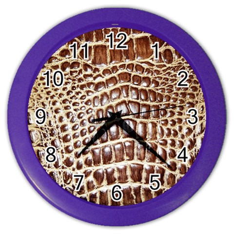 Ll Alligator Macro Color Wall Clock from ArtsNow.com Front