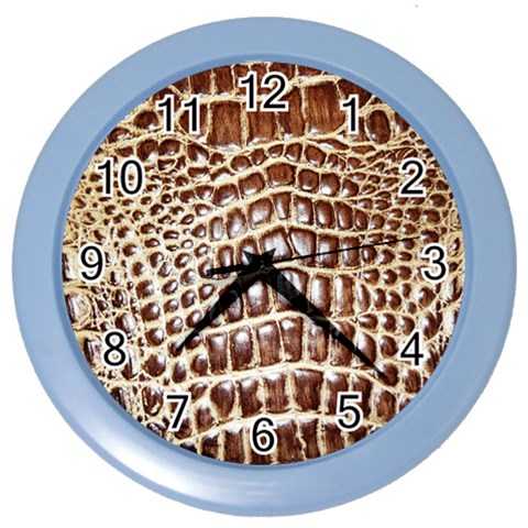 Ll Alligator Macro Color Wall Clock from ArtsNow.com Front