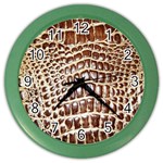 Ll Alligator Macro Color Wall Clock