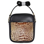 Ll Alligator Macro Girls Sling Bag