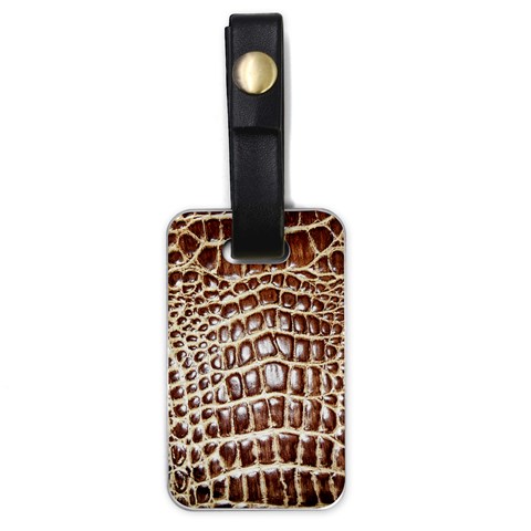 Ll Alligator Macro Luggage Tag (one side) from ArtsNow.com Front