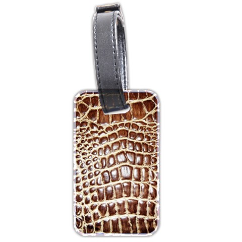 Ll Alligator Macro Luggage Tag (two sides) from ArtsNow.com Front