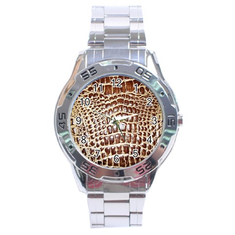 Ll Alligator Macro Stainless Steel Analogue Men’s Watch from ArtsNow.com Front