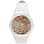 Ll Alligator Macro Round Plastic Sport Watch Medium