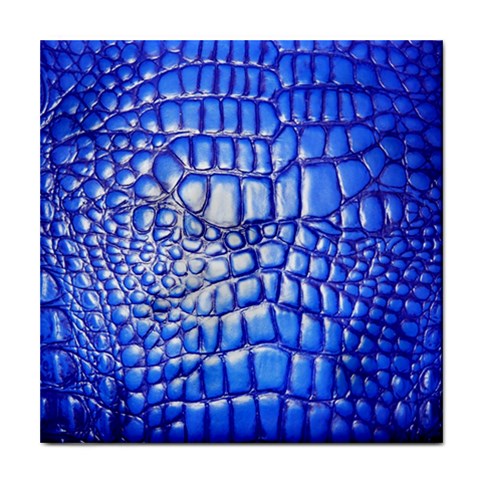 Ll Alligator Deep Blue Tile Coaster from ArtsNow.com Front