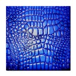 Ll Alligator Deep Blue Tile Coaster