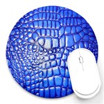 Ll Alligator Deep Blue Round Mousepad