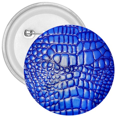 Ll Alligator Deep Blue 3  Button from ArtsNow.com Front