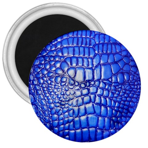 Ll Alligator Deep Blue 3  Magnet from ArtsNow.com Front