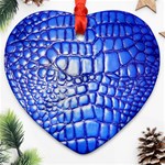 Ll Alligator Deep Blue Ornament (Heart)