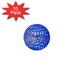 Ll Alligator Deep Blue 1  Mini Button (10 pack) 