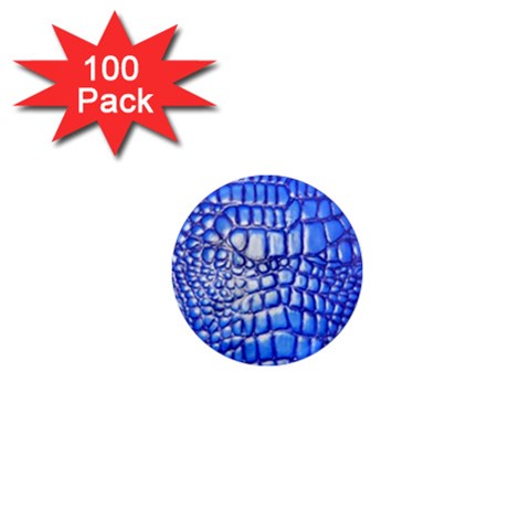 Ll Alligator Deep Blue 1  Mini Magnet (100 pack)  from ArtsNow.com Front