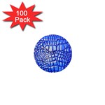 Ll Alligator Deep Blue 1  Mini Magnet (100 pack) 