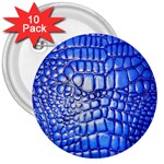 Ll Alligator Deep Blue 3  Button (10 pack)