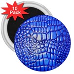 Ll Alligator Deep Blue 3  Magnet (10 pack)