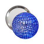 Ll Alligator Deep Blue 2.25  Handbag Mirror