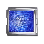 Ll Alligator Deep Blue Mega Link Italian Charm (18mm)