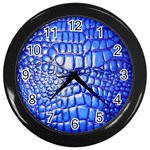 Ll Alligator Deep Blue Wall Clock (Black)