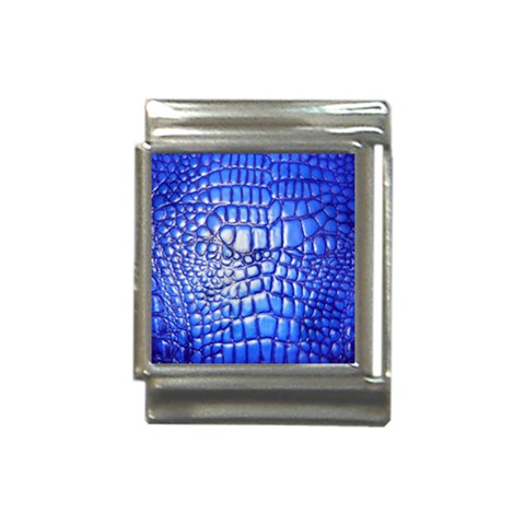 Ll Alligator Deep Blue Italian Charm (13mm) from ArtsNow.com Front