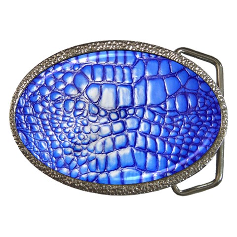 Ll Alligator Deep Blue Belt Buckle from ArtsNow.com Front