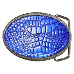 Ll Alligator Deep Blue Belt Buckle