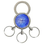 Ll Alligator Deep Blue 3-Ring Key Chain