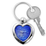 Ll Alligator Deep Blue Key Chain (Heart)