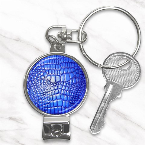 Ll Alligator Deep Blue Nail Clippers Key Chain from ArtsNow.com Front