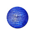 Ll Alligator Deep Blue Rubber Coaster (Round)