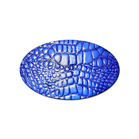 Ll Alligator Deep Blue Sticker (Oval) from ArtsNow.com Front