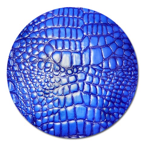 Ll Alligator Deep Blue Magnet 5  (Round) from ArtsNow.com Front