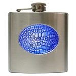 Ll Alligator Deep Blue Hip Flask (6 oz)