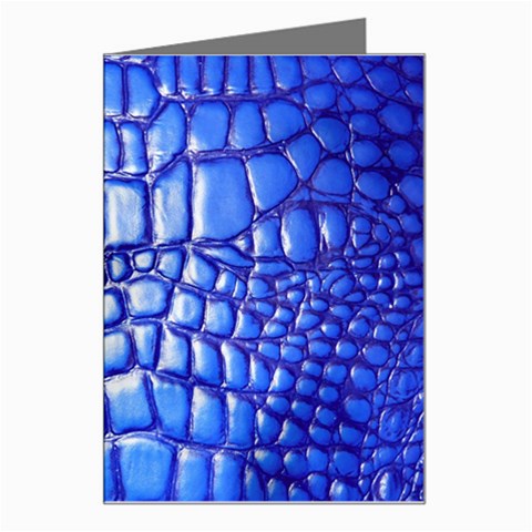 Ll Alligator Deep Blue Greeting Card from ArtsNow.com Left