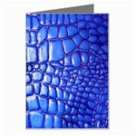 Ll Alligator Deep Blue Greeting Card