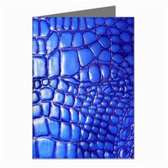 Ll Alligator Deep Blue Greeting Cards (Pkg of 8) from ArtsNow.com Left