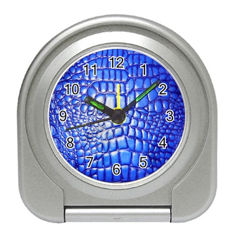 Ll Alligator Deep Blue Travel Alarm Clock from ArtsNow.com Front