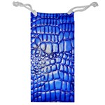 Ll Alligator Deep Blue Jewelry Bag