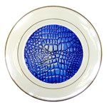 Ll Alligator Deep Blue Porcelain Plate