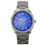 Ll Alligator Deep Blue Sport Metal Watch