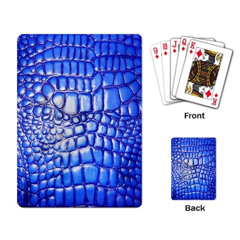 Ll Alligator Deep Blue Playing Cards Single Design from ArtsNow.com Back