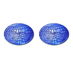 Ll Alligator Deep Blue Cufflinks (Oval)