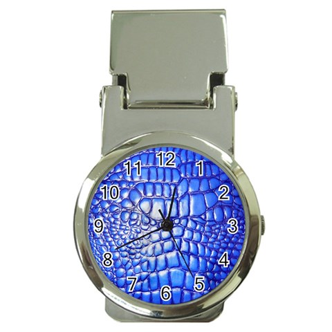 Ll Alligator Deep Blue Money Clip Watch from ArtsNow.com Front