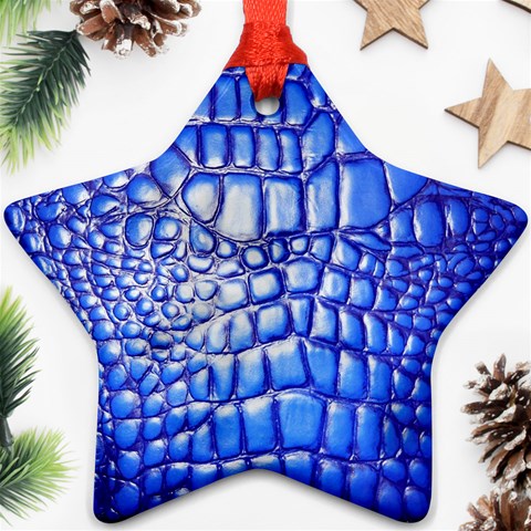 Ll Alligator Deep Blue Star Ornament (Two Sides) from ArtsNow.com Back