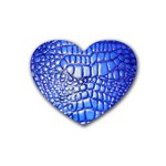 Ll Alligator Deep Blue Rubber Coaster (Heart)