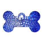 Ll Alligator Deep Blue Dog Tag Bone (Two Sides)