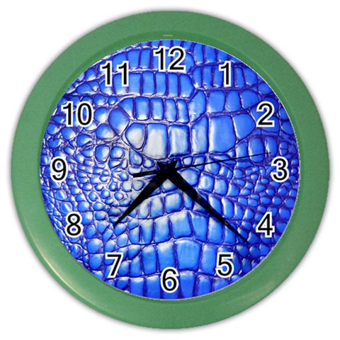 Ll Alligator Deep Blue Color Wall Clock from ArtsNow.com Front